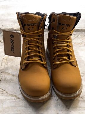 Hi-Tec X-T Men's Wheat/Tan Steel Toe Work Boots size 8